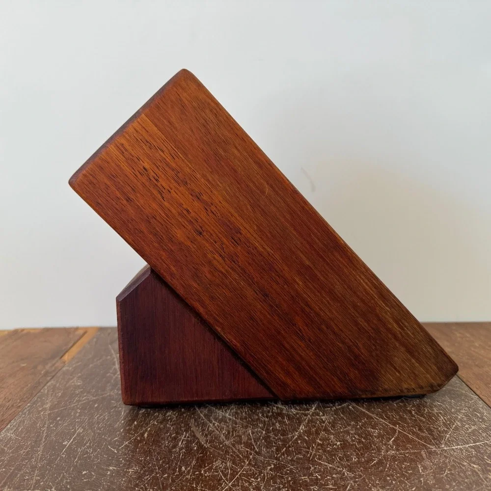 Tramontina Inox Stainless Steel Knife Block‎ Honing Steel Wood Handle
